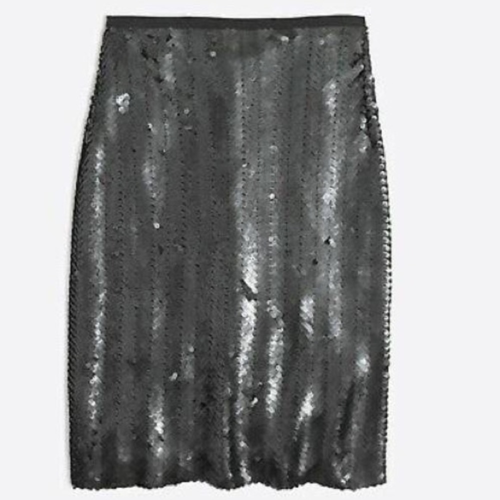 J.Crew Herringbone Sequin Midi Skirt